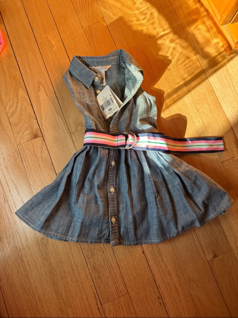 ⭐️ NWT ⭐️ 6M RALPH LAUREN DENIM DRESS WITH BELT